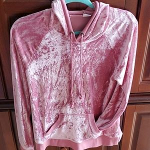 Pink Velour Hoodie